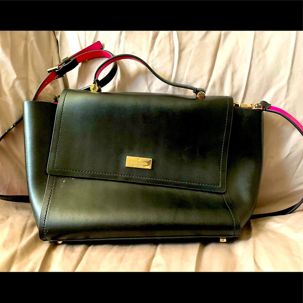Kate Spade Arbour Hill Lilah black leather crossbody shoulder bag